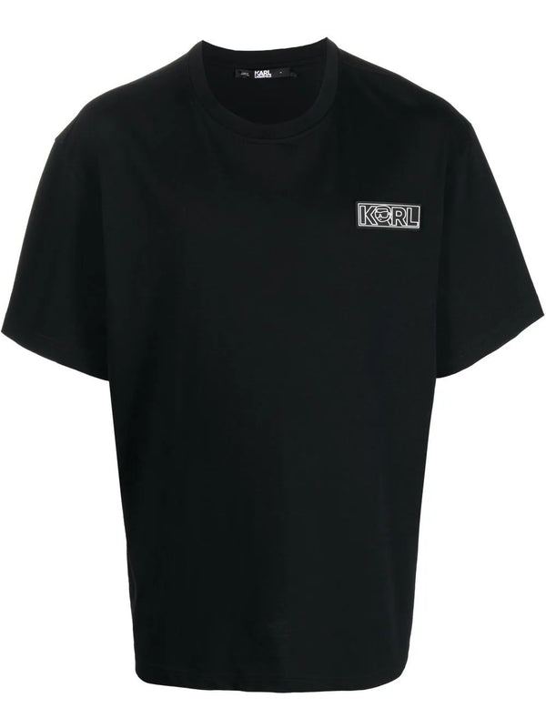 Karl Lagerfeld Ikonik appliqué-detail T-shirt
