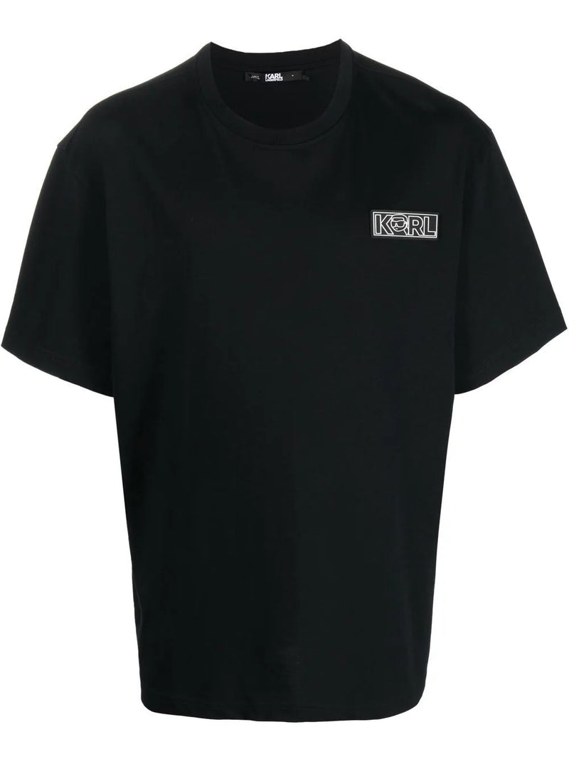 Karl Lagerfeld Ikonik appliqué-detail T-shirt