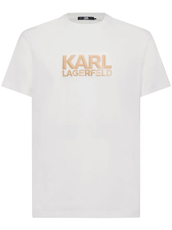 Karl Lagerfeld logo-embossed cotton T-shirt