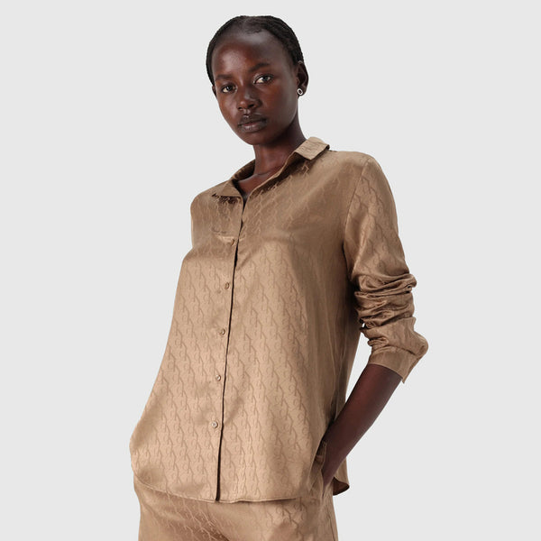 Buttondown Pajama Top - Brown