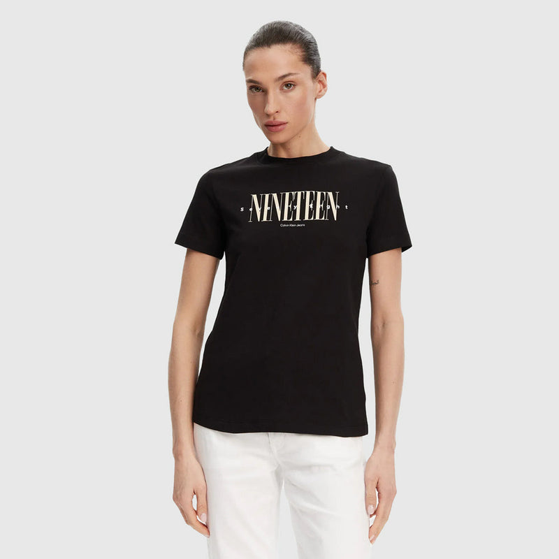 Graphic Regular T - Shirt - Black