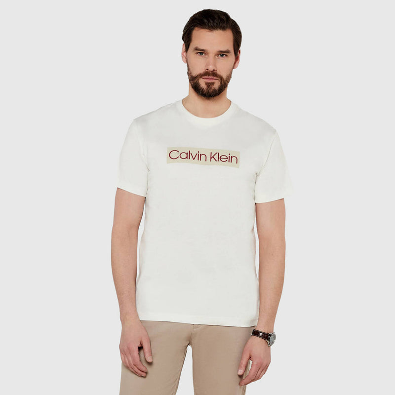Label Print T-Shirt - Cream