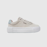 Suede Flatform Sneaker - Ecru