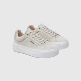 Suede Flatform Sneaker - Ecru