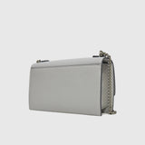 Forged Chain Flap Bag - Light Grey