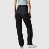 High Rise Straight Jeans - Denim Black