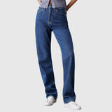High Rise Straight Jeans - Denim Medium