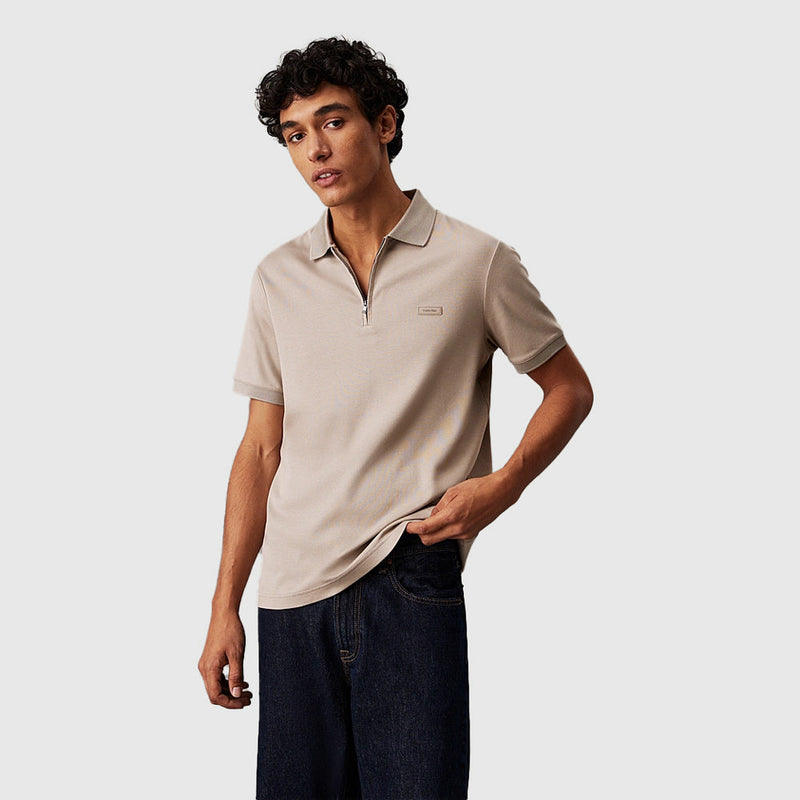 Liquid Touch Zip Golfer - Khaki