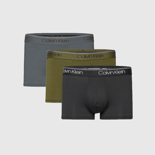 3 Pack Low Rise Trunks - Black Multi