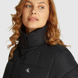 Cropped Puffer  Jacket - Black