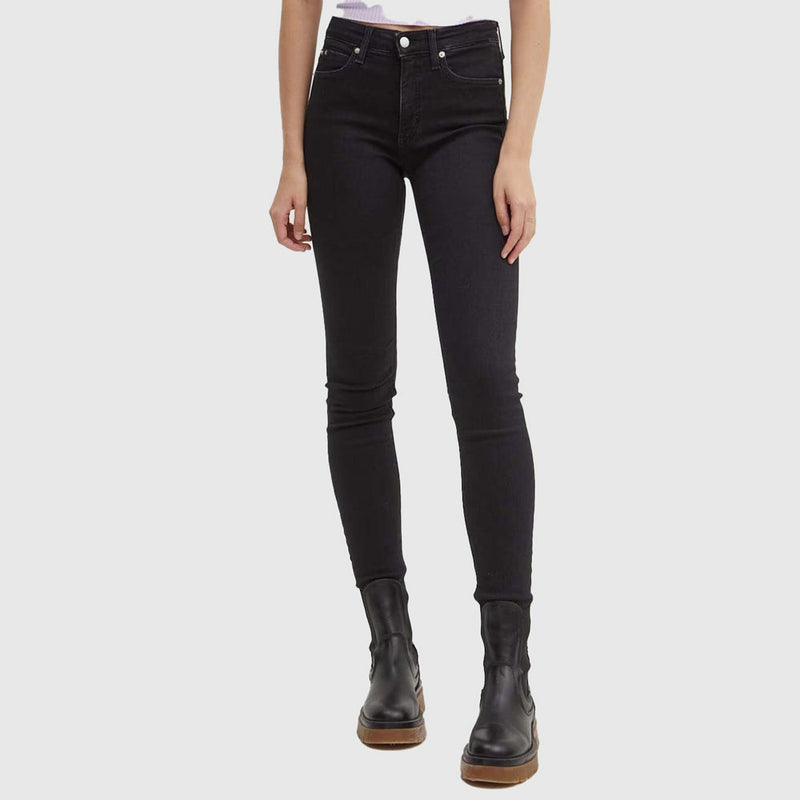 Mid Rise Skinny Jeans - Denim Black