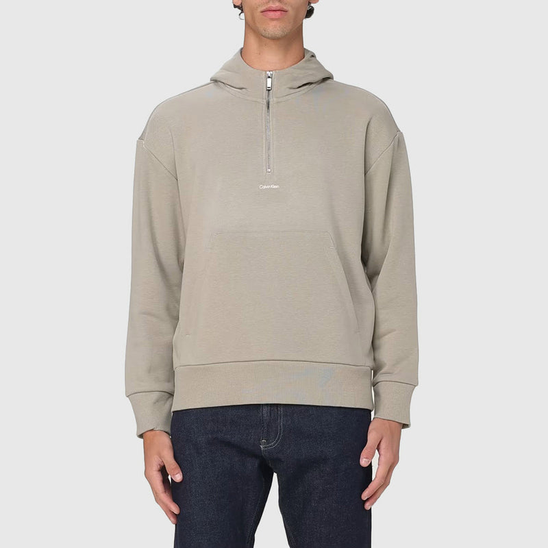 Nano Logo Zip Hoodie - Khaki