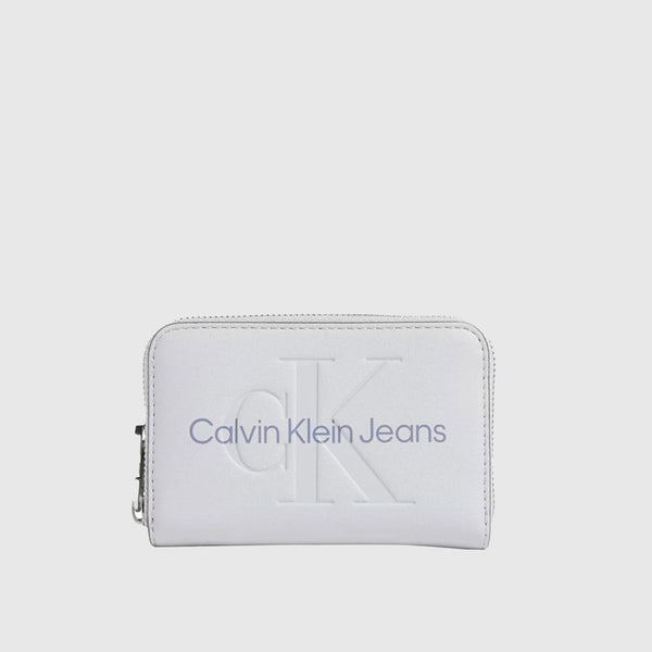 Sculpted Zip Purse - Light Grey