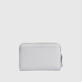 Sculpted Zip Purse - Light Grey