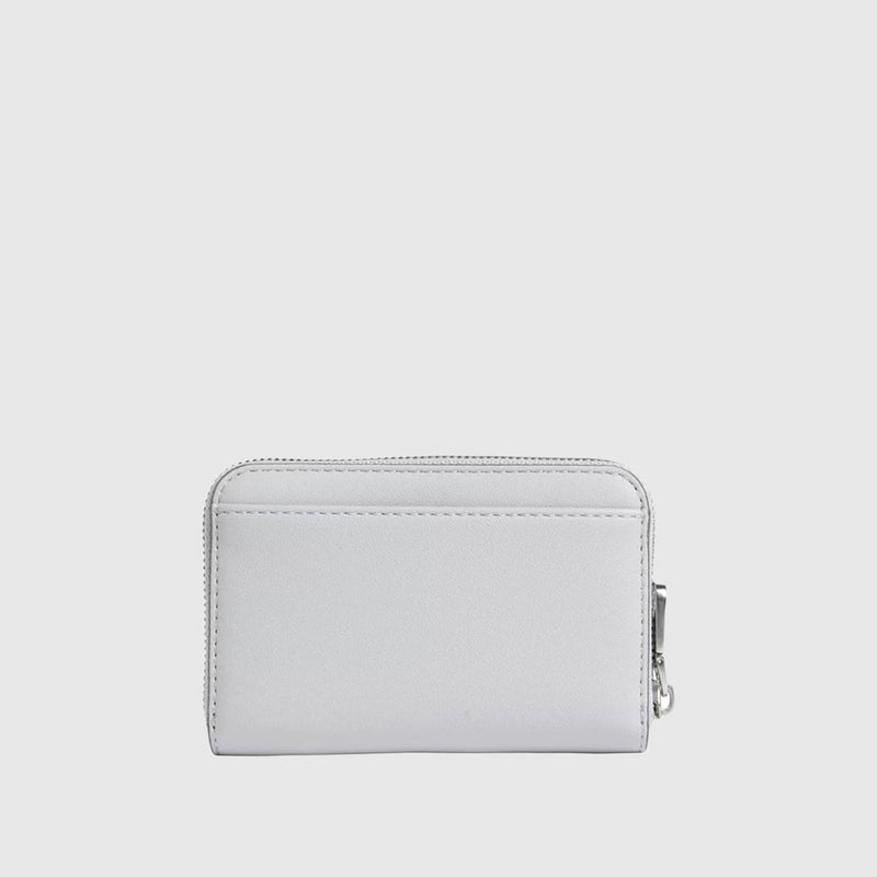 Sculpted Zip Purse - Light Grey