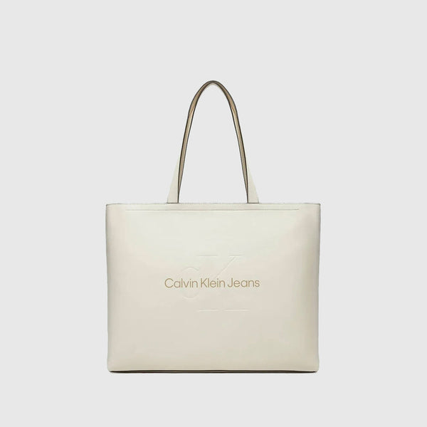 Sculpted Slim Tote Bag - White