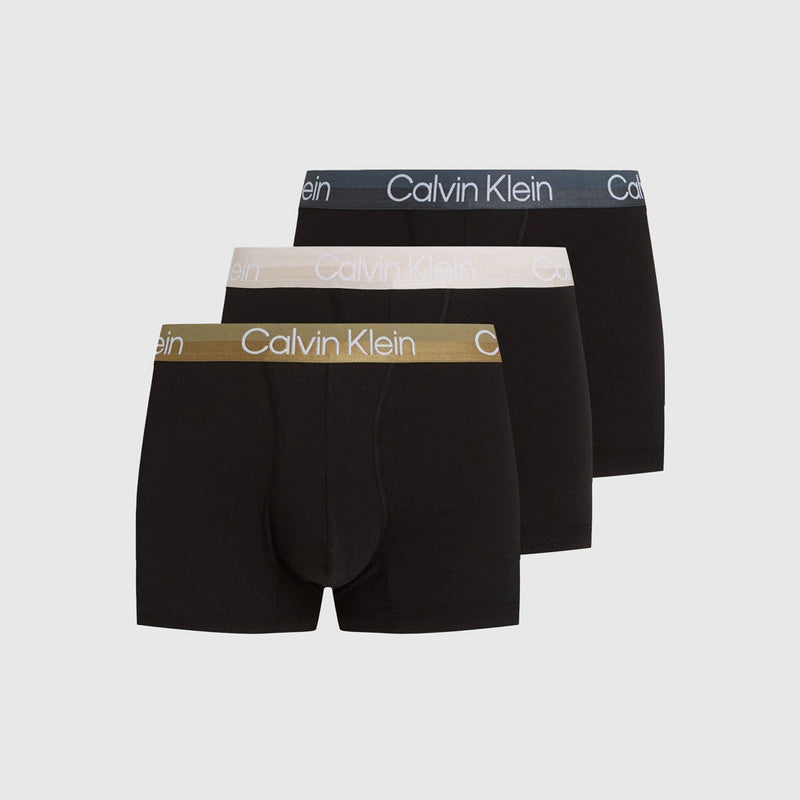 3 Pack Color Waistband Trunk - Black Multi