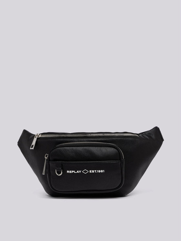 REPLAY WAIST BAG WITH HAMMERED EFFECT