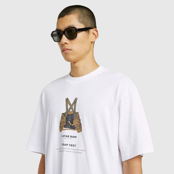 Archive Print Boxy T-Shirt - White