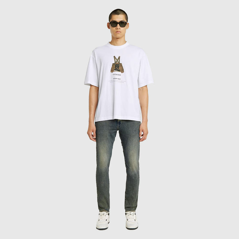 Archive Print Boxy T-Shirt - White