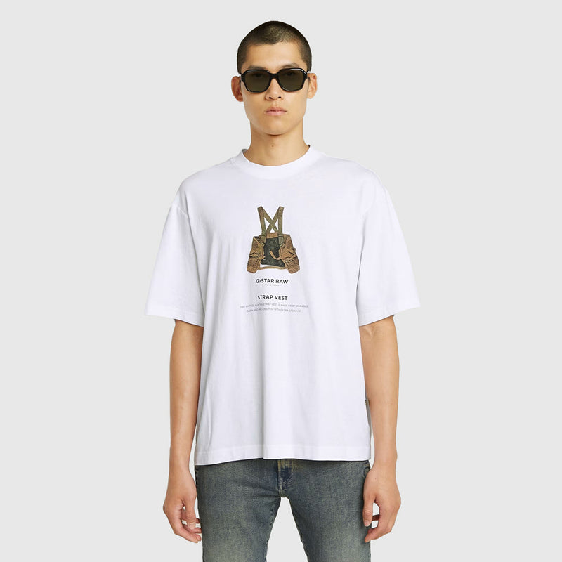 Archive Print Boxy T-Shirt - White
