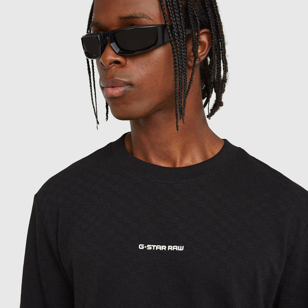 Checquard Tweeter T-Shirt - Black