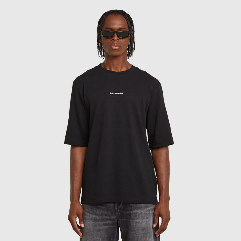 Checquard Tweeter T-Shirt - Black