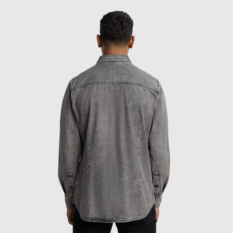 Dakota Slim Shirt - Denim Grey
