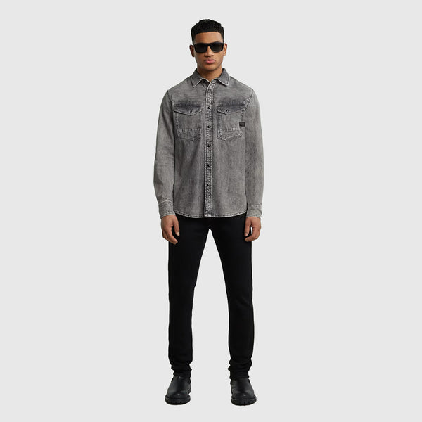 Dakota Slim Shirt - Denim Grey