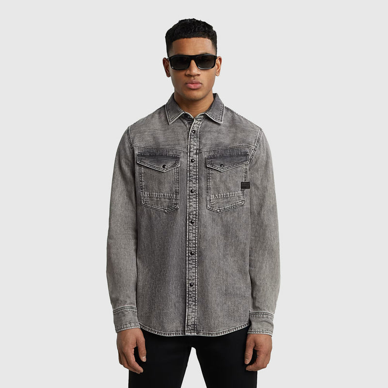 Dakota Slim Shirt - Denim Grey