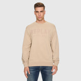 Attitude Print Sweater - Taupe