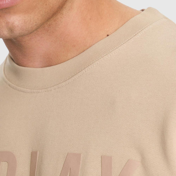 Attitude Print Sweater - Taupe