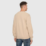 Attitude Print Sweater - Taupe