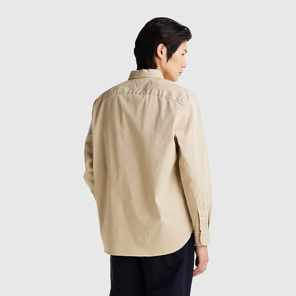 Twill Solid Shirt - Beige