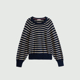Branded Oversized Sweater - Navy Multi