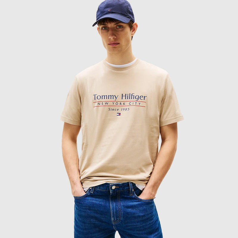 Center Hilfiger T- Shirt - Sandalwood