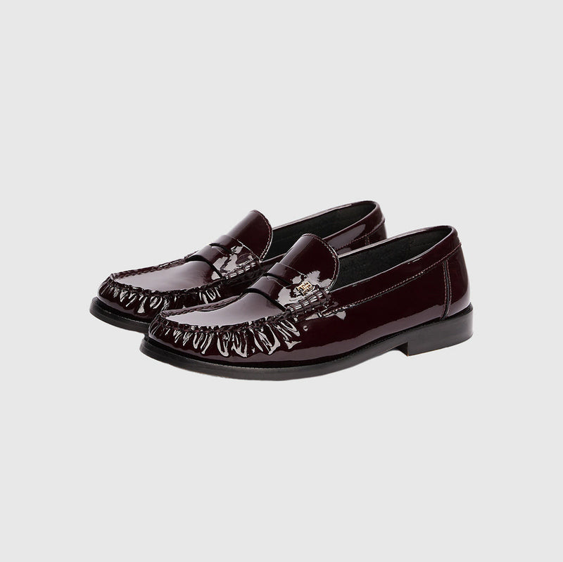 Patent Leather Loafer - Burgundy