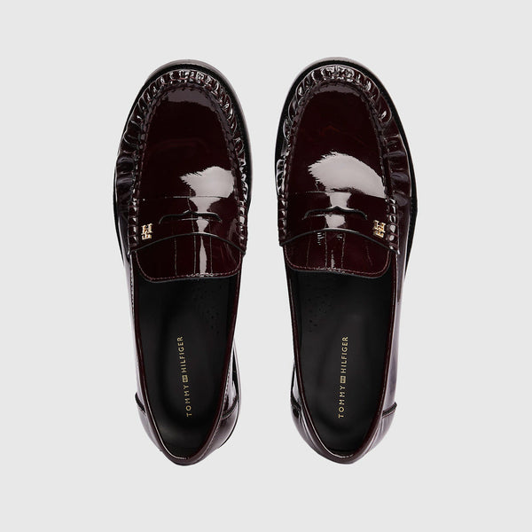 Patent Leather Loafer - Burgundy