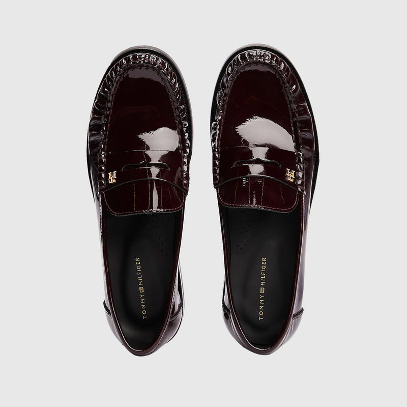Patent Leather Loafer - Burgundy