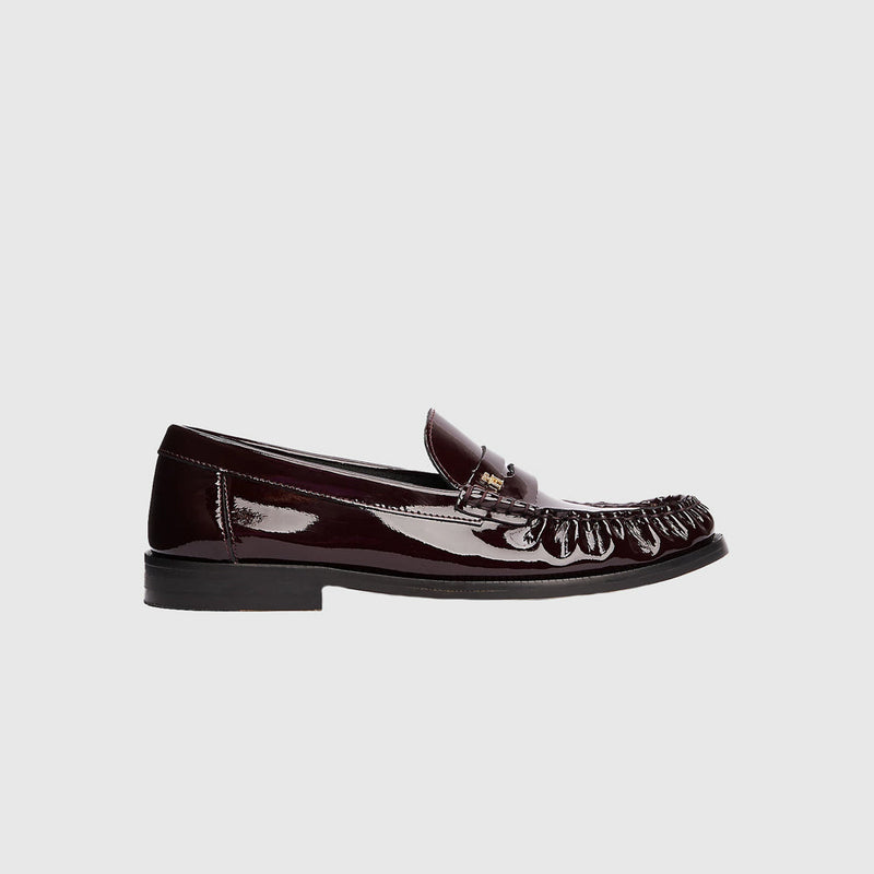 Patent Leather Loafer - Burgundy