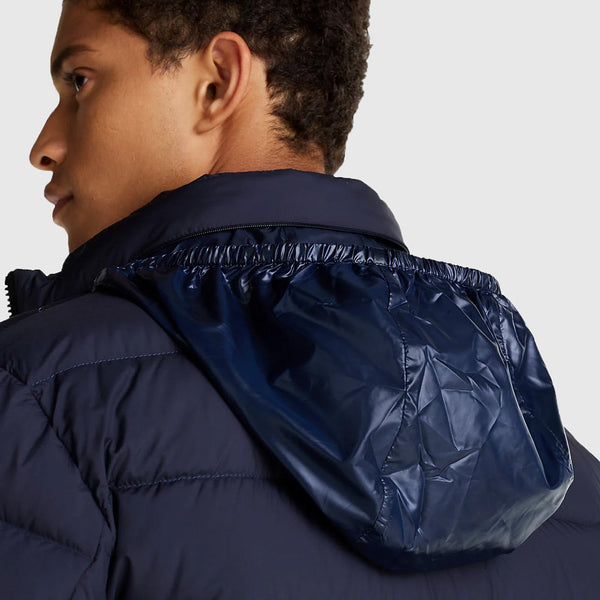 Printed Puff Jacket - Navy