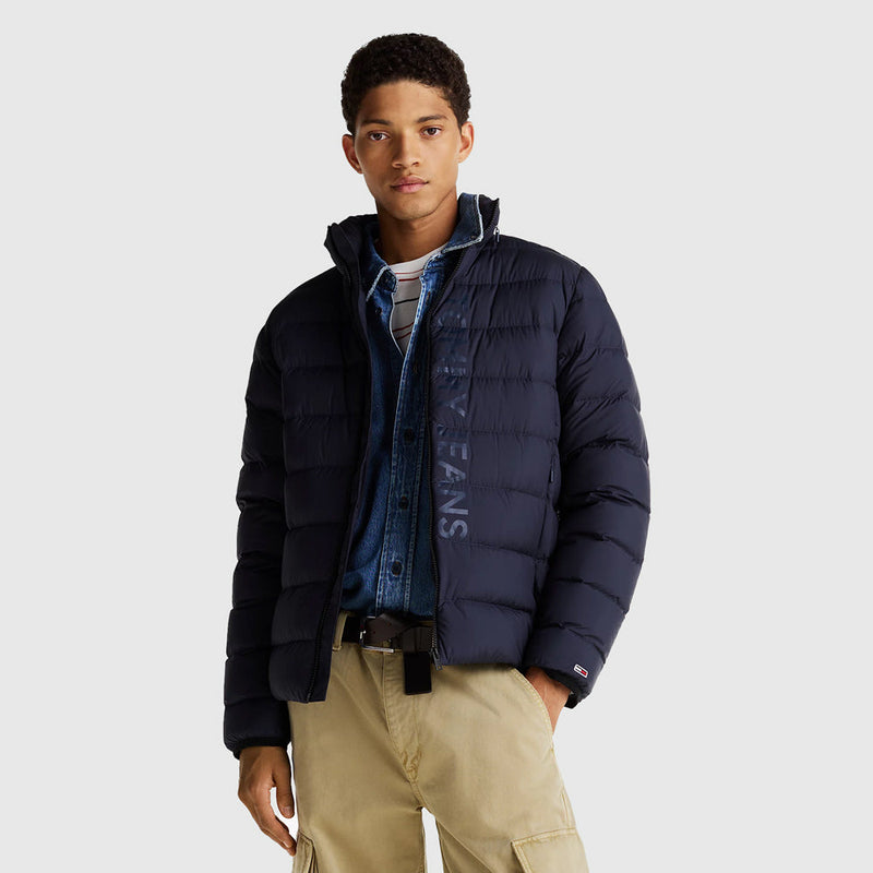 Printed Puff Jacket - Navy