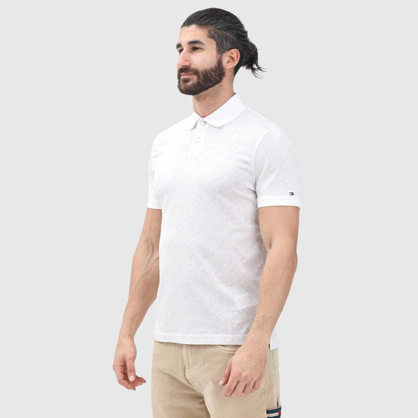 Monogram Print Golfer - White