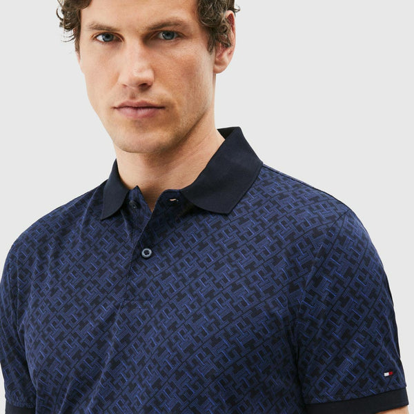 Monogram Print Golfer - Navy