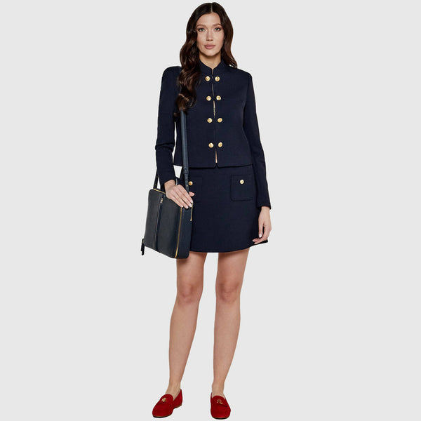 Punto Short Blazer Jacket - Navy