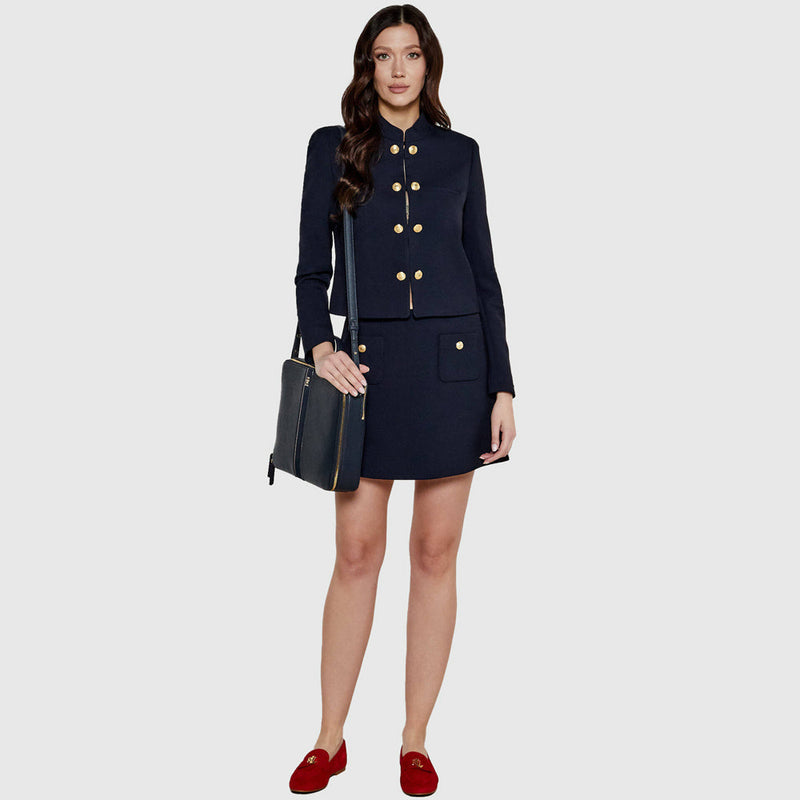Punto Short Blazer Jacket - Navy