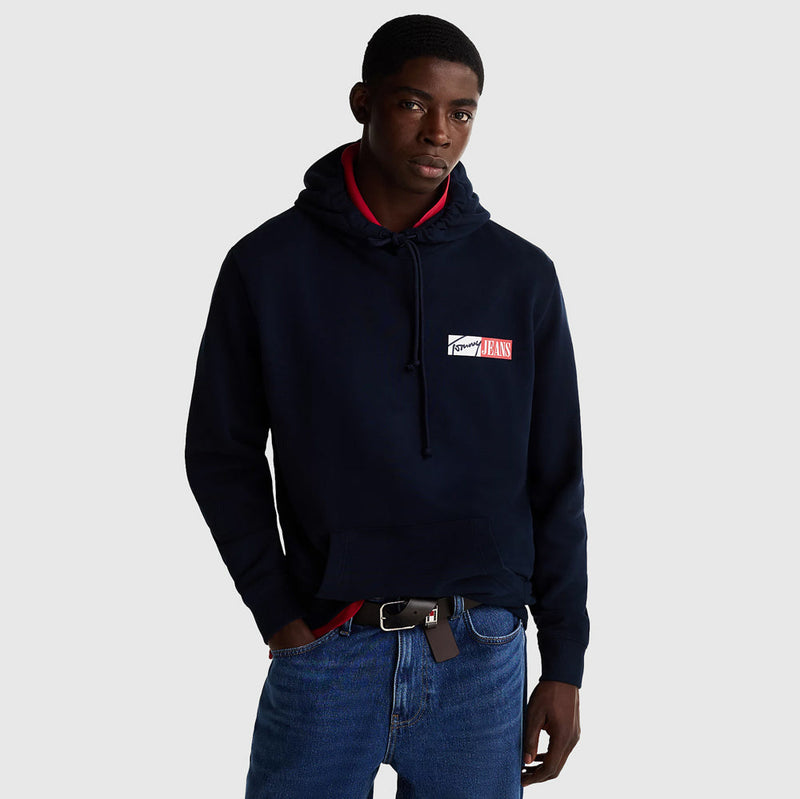 Regular Graphic Hoodie - Navy