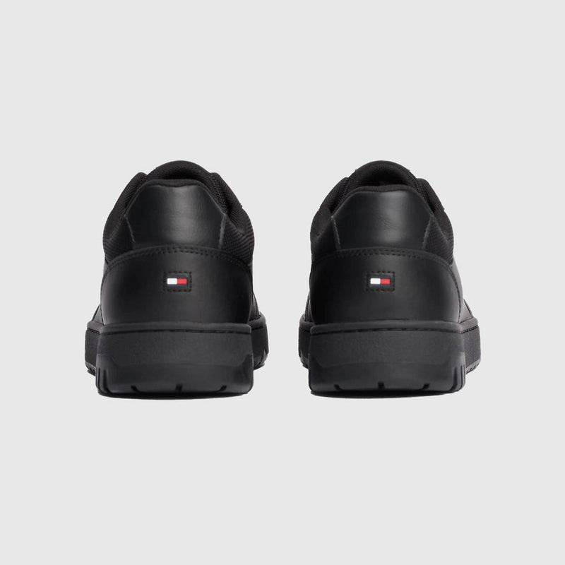 Leather Basket Core Sneaker - Black