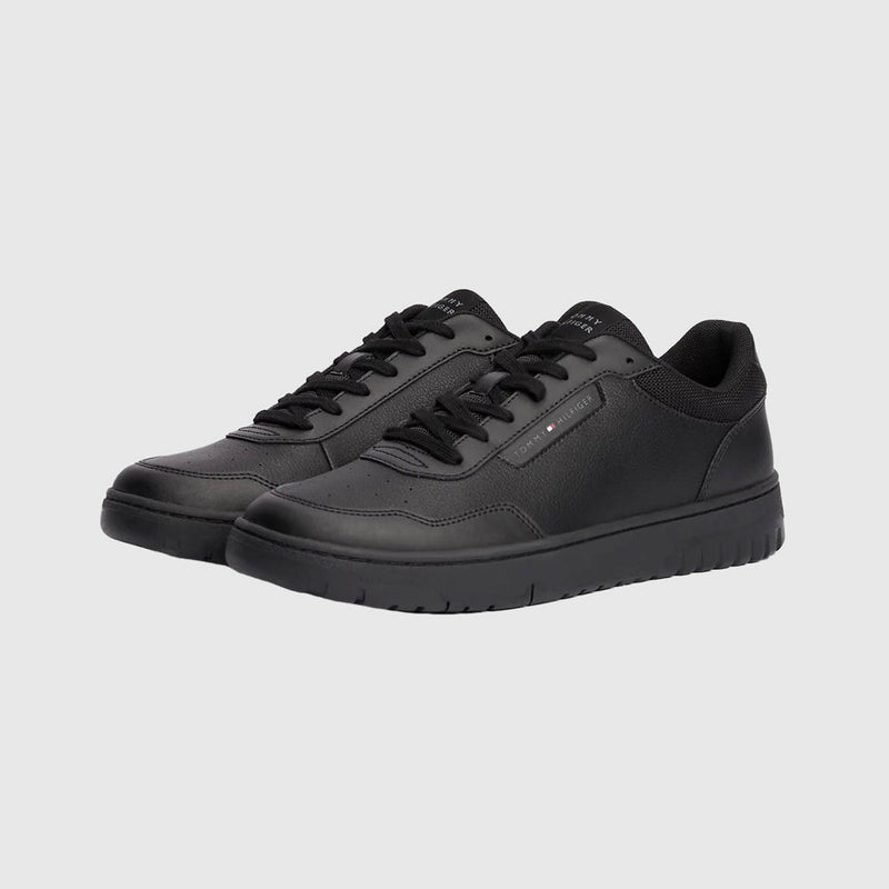 Leather Basket Core Sneaker - Black