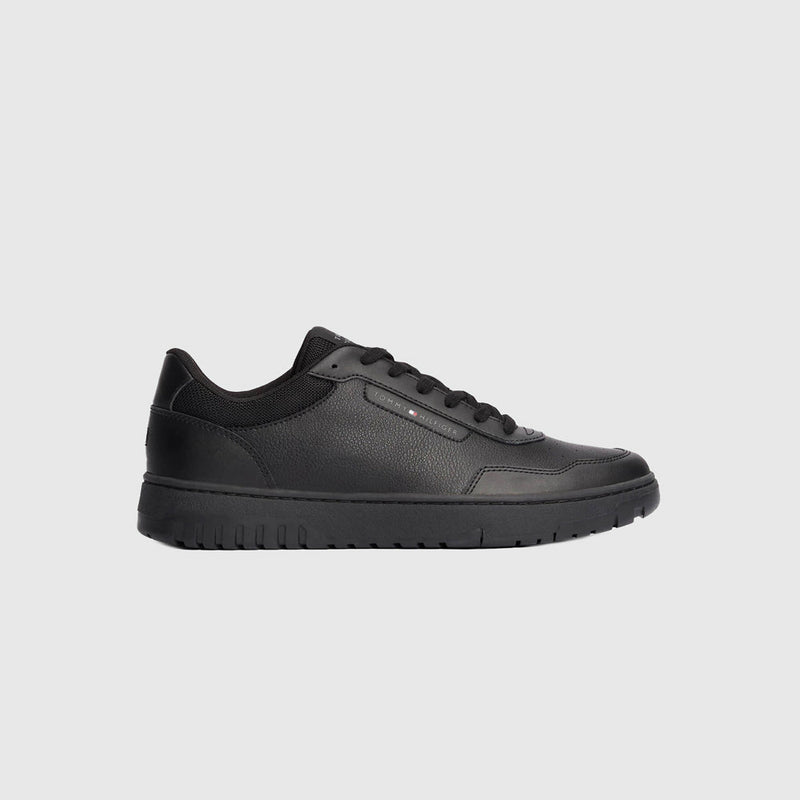 Leather Basket Core Sneaker - Black